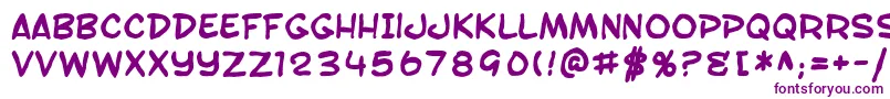 SfToontimeBlotchBold Font – Purple Fonts on White Background