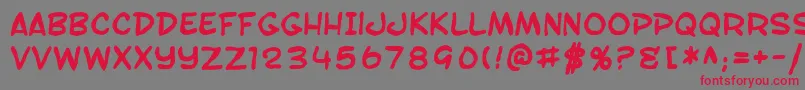 SfToontimeBlotchBold Font – Red Fonts on Gray Background
