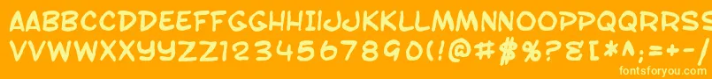 SfToontimeBlotchBold Font – Yellow Fonts on Orange Background