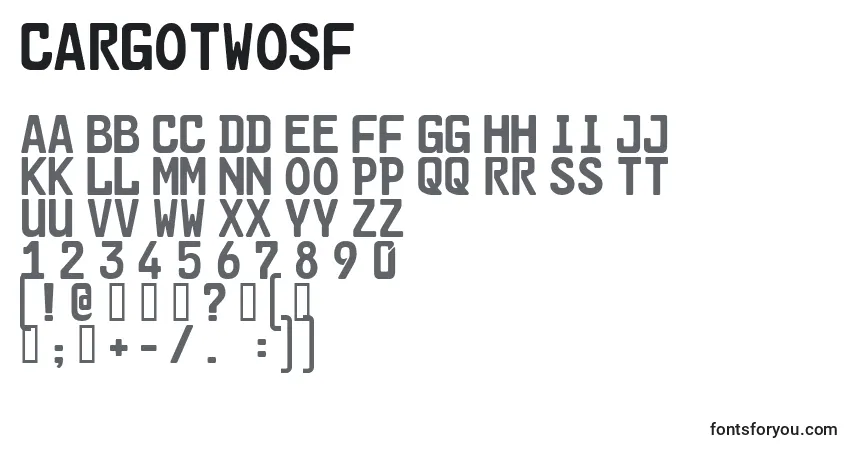 Fuente CargoTwoSf - alfabeto, números, caracteres especiales