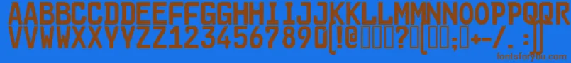 CargoTwoSf Font – Brown Fonts on Blue Background