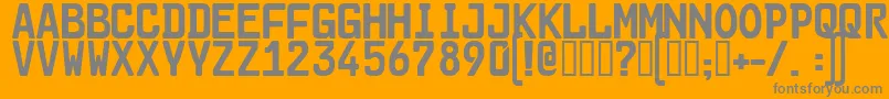 CargoTwoSf Font – Gray Fonts on Orange Background