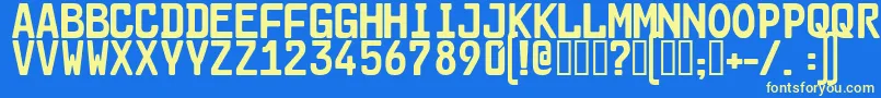 CargoTwoSf Font – Yellow Fonts on Blue Background