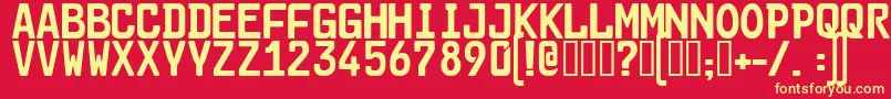 CargoTwoSf Font – Yellow Fonts on Red Background