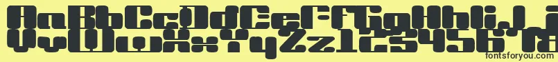 Drvinyl Font – Black Fonts on Yellow Background