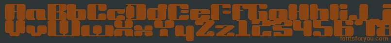 Drvinyl-fontti – ruskeat fontit mustalla taustalla