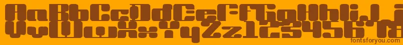 Drvinyl Font – Brown Fonts on Orange Background