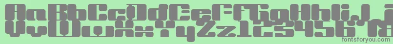 Saiba mais sobre a fonte Drvinyl Fonte Drvinyl – fontes cinzas em um fundo verde