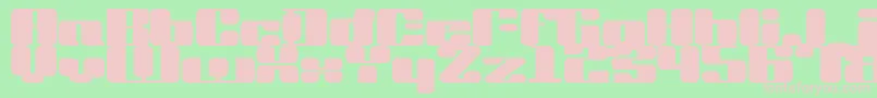 フォントDrvinyl – 緑の背景にピンクのフォント