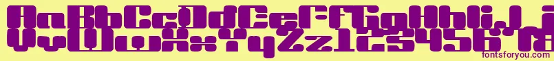 Drvinyl-Schriftart – Violette Schriften auf gelbem Hintergrund