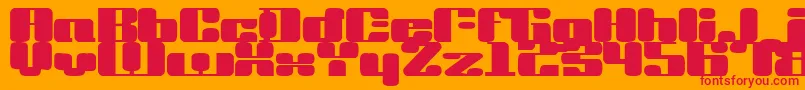 Drvinyl Font – Red Fonts on Orange Background