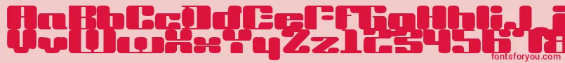 Czcionka Drvinyl – czerwone czcionki na różowym tle