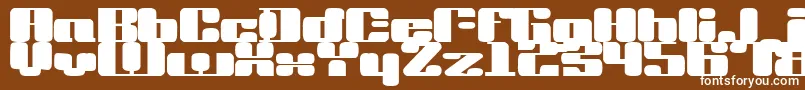フォントDrvinyl – 茶色の背景に白い文字