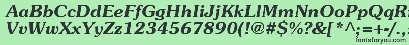 Шрифт AgpresquireBoldOblique – чёрные шрифты на зелёном фоне