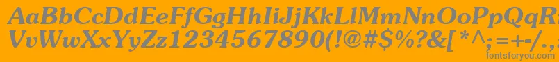 AgpresquireBoldOblique Font – Gray Fonts on Orange Background