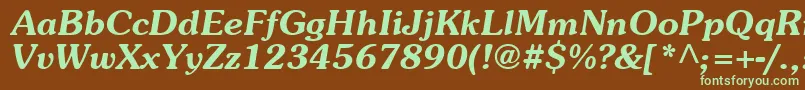 AgpresquireBoldOblique Font – Green Fonts on Brown Background