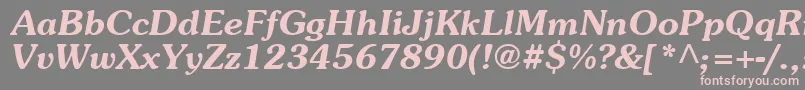 フォントAgpresquireBoldOblique – 灰色の背景にピンクのフォント