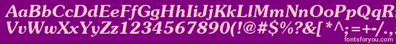 AgpresquireBoldOblique Font – Pink Fonts on Purple Background