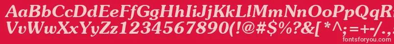 フォントAgpresquireBoldOblique – 赤い背景にピンクのフォント