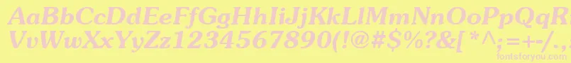 AgpresquireBoldOblique Font – Pink Fonts on Yellow Background