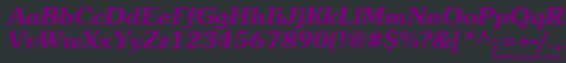 Шрифт AgpresquireBoldOblique – фиолетовые шрифты на чёрном фоне