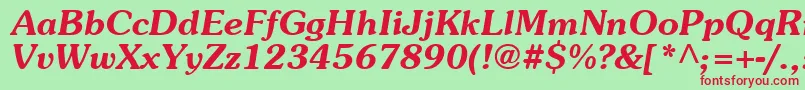 AgpresquireBoldOblique Font – Red Fonts on Green Background