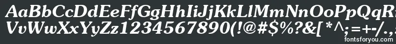 AgpresquireBoldOblique-fontti – valkoiset fontit mustalla taustalla
