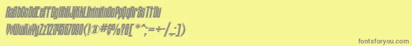 Police TauerninlinecItalic – polices grises sur fond jaune