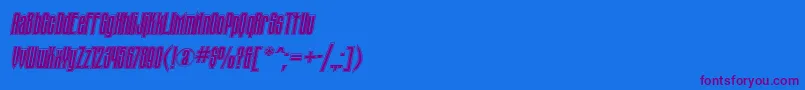 Шрифт TauerninlinecItalic – фиолетовые шрифты на синем фоне