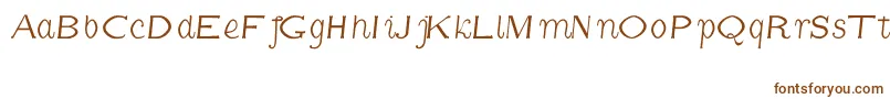 フォントCmFunnyItalic – 茶色のフォント