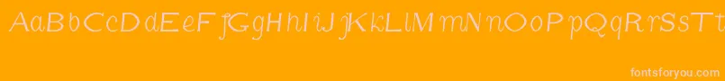 CmFunnyItalic Font – Pink Fonts on Orange Background