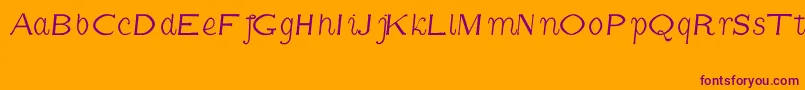 Шрифт CmFunnyItalic – фиолетовые шрифты на оранжевом фоне