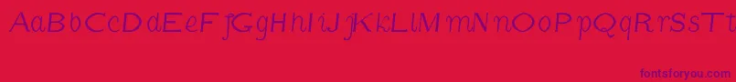 CmFunnyItalic Font – Purple Fonts on Red Background