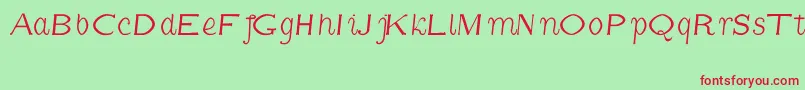 CmFunnyItalic Font – Red Fonts on Green Background