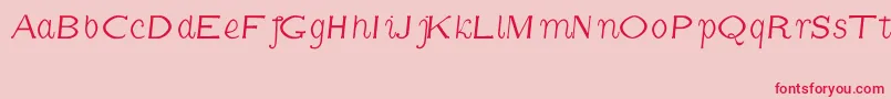 CmFunnyItalic Font – Red Fonts on Pink Background