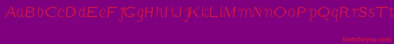 CmFunnyItalic Font – Red Fonts on Purple Background