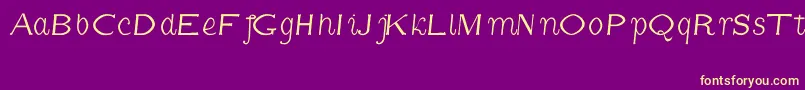 CmFunnyItalic Font – Yellow Fonts on Purple Background