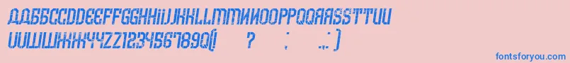 ArmeniaGrungeItalic Font – Blue Fonts on Pink Background