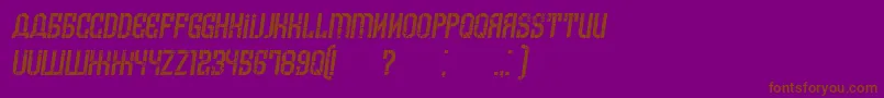 ArmeniaGrungeItalic Font – Brown Fonts on Purple Background