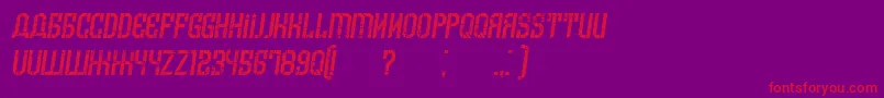 ArmeniaGrungeItalic Font – Red Fonts on Purple Background