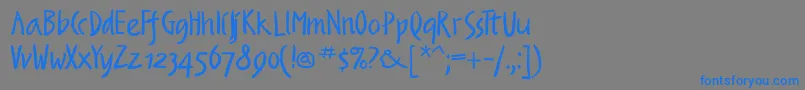 フォントRightso – 灰色の背景に青い文字