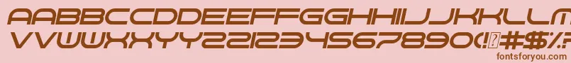GnawHardItalic-Schriftart – Braune Schriften auf rosa Hintergrund