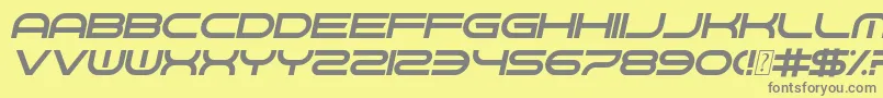 GnawHardItalic Font – Gray Fonts on Yellow Background