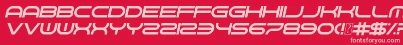 フォントGnawHardItalic – 赤い背景にピンクのフォント