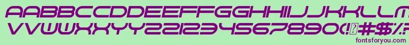 GnawHardItalic-Schriftart – Violette Schriften auf grünem Hintergrund