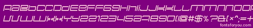 NecPlusUltraItalic Font – Pink Fonts on Purple Background