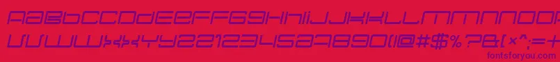 NecPlusUltraItalic Font – Purple Fonts on Red Background