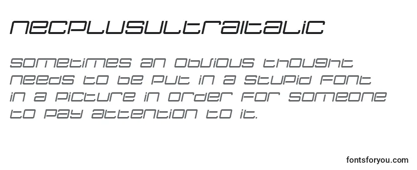 NecPlusUltraItalic フォントのレビュー