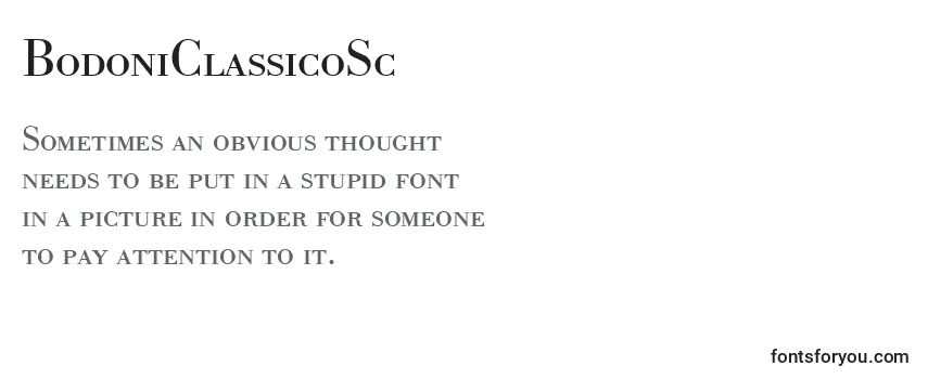 Шрифт BodoniClassicoSc