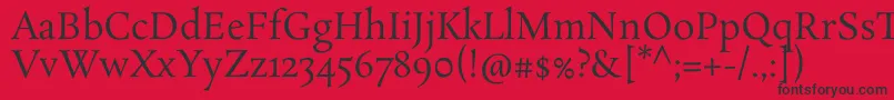 RosarivoRegular Font – Black Fonts on Red Background